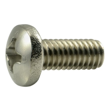 5/16-18 X 3/4 In Phillips Pan Machine Screw, Plain Stainless Steel, 15 PK